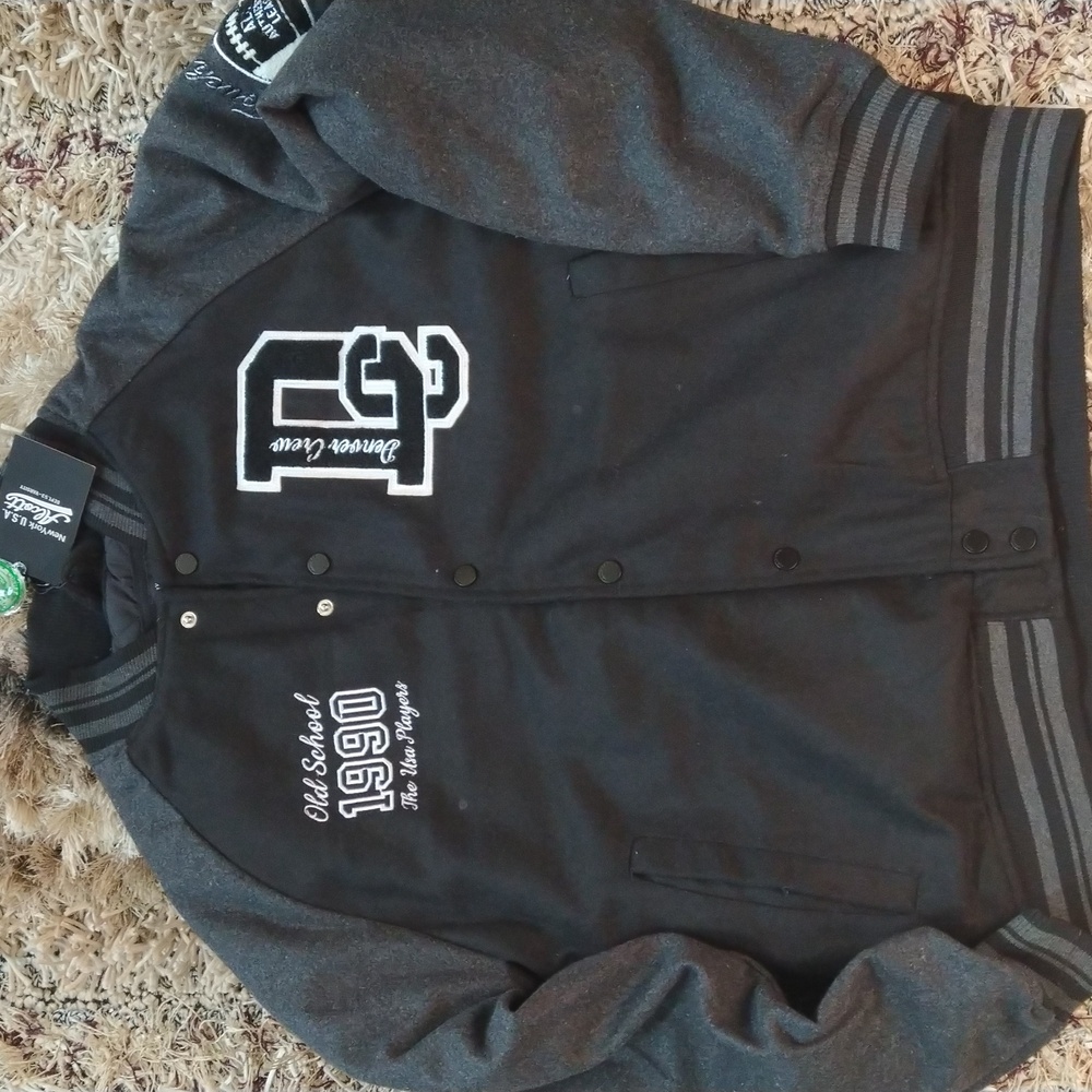 New Alcott Quilted Winter Denver Football Varsity Jacket